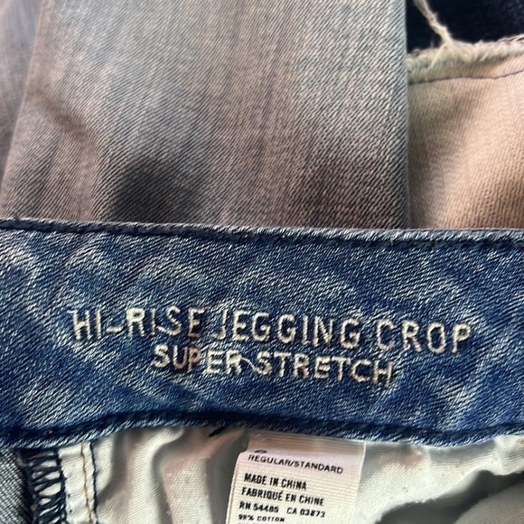 American Eagle Hi-Rise Jegging Crop Super Stretch Size 0 - Picture 10 of 14